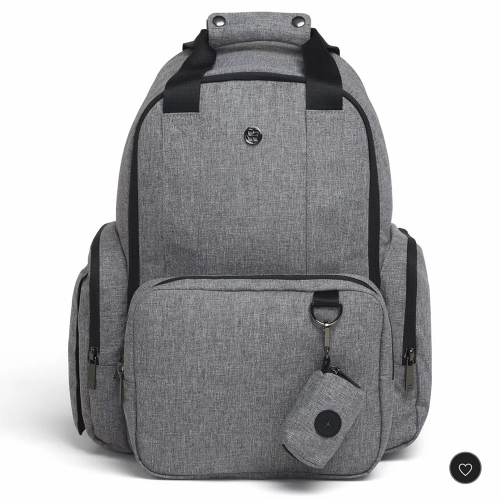 NEW Huggies Baby Backpack Gray Insulated Changing Pad Stroller Straps